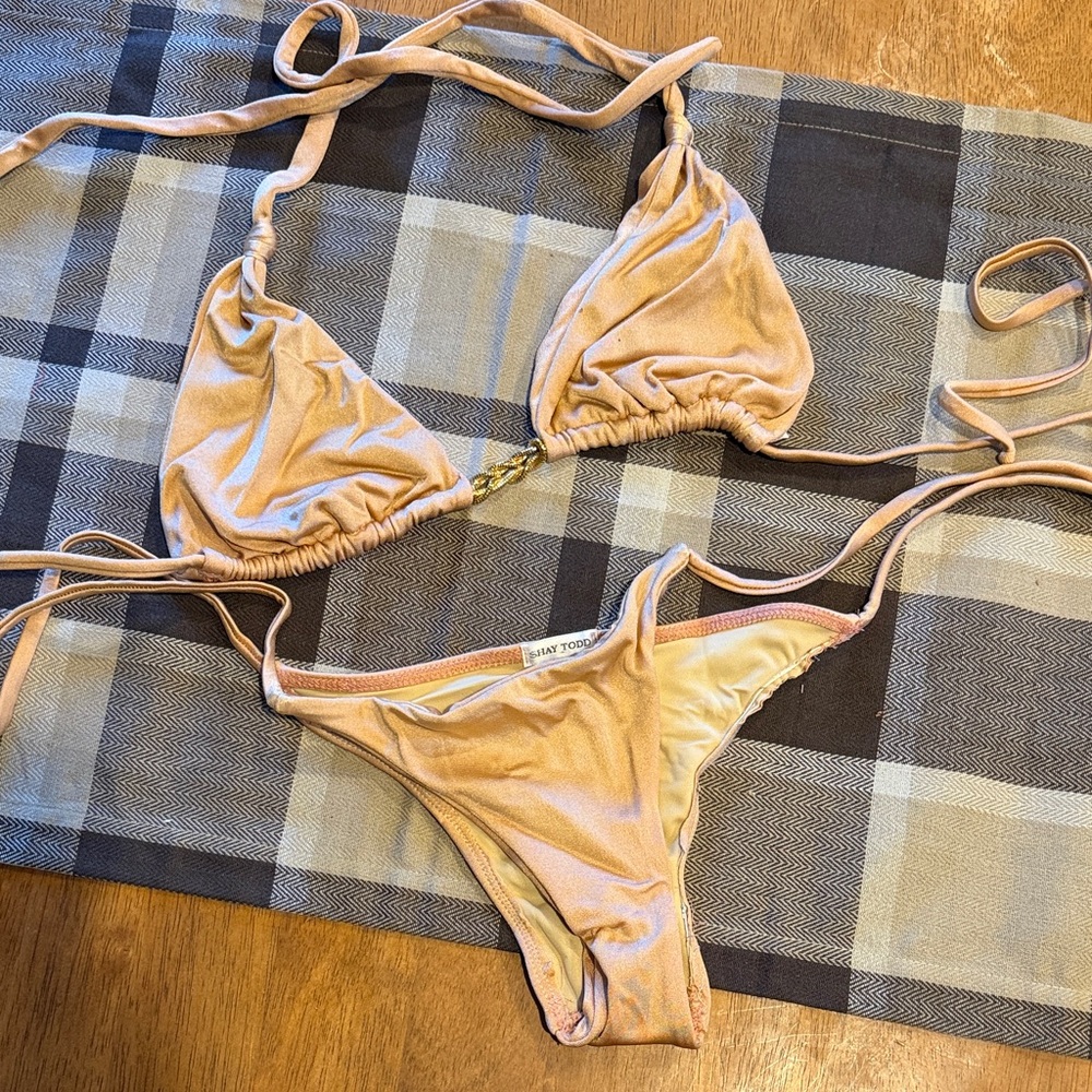 Stylish Tan Bikini Set
